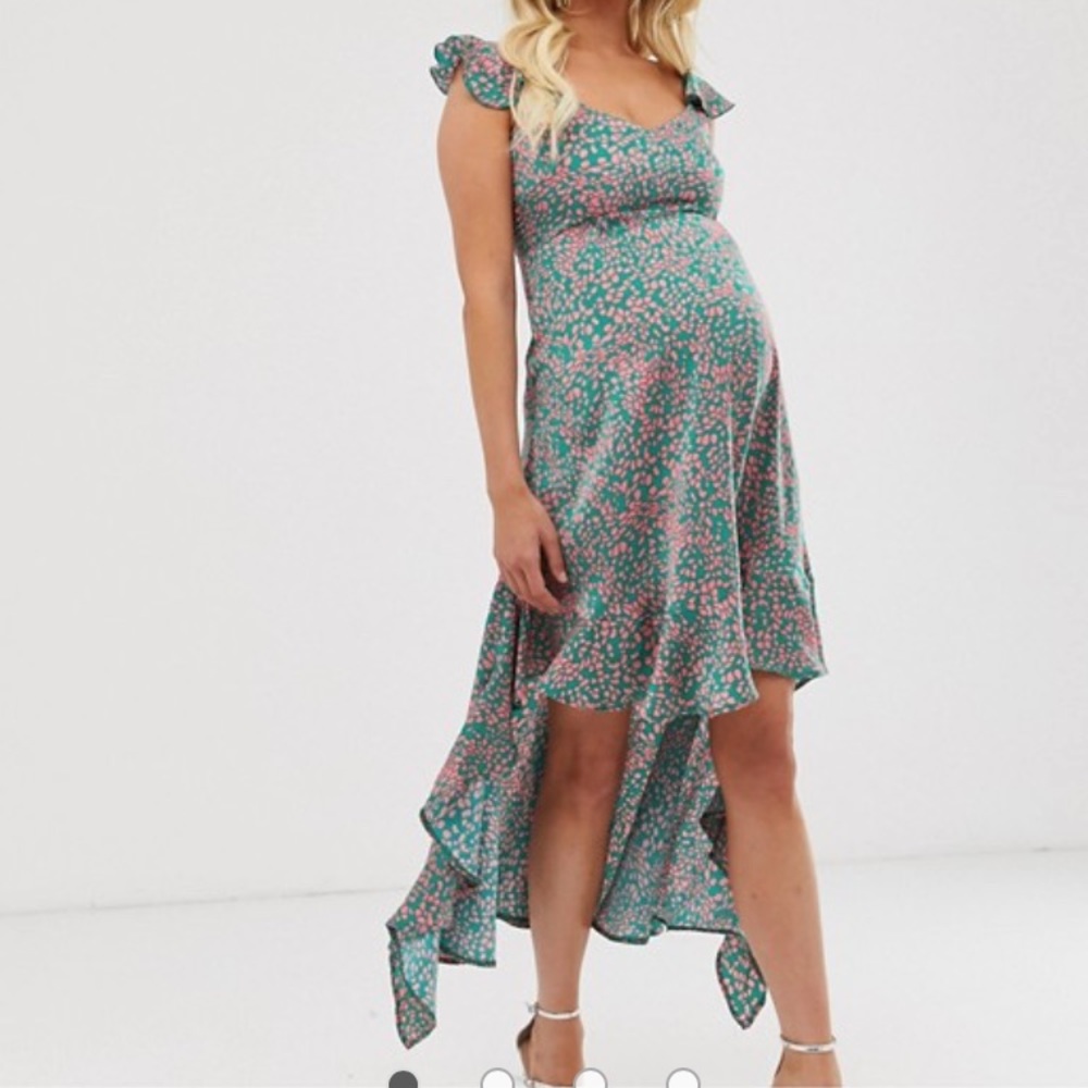 ASOS Frilly Hi low maxi dress